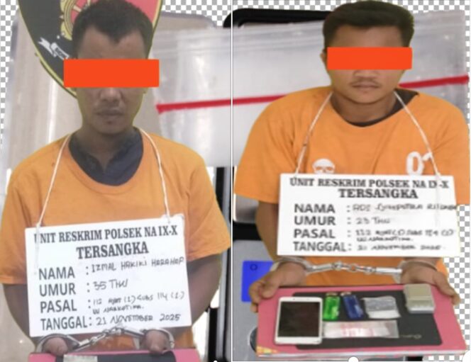 
					Gerak Cepat Polsek Na IX-X: Dua Pengedar Sabu Diciduk, Satu Pemasok Masih Diburu