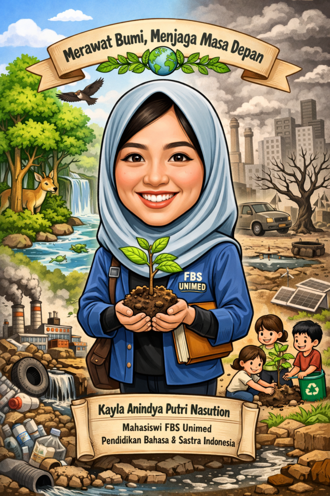 
					Puisi Mahasiswi Unimed tentang Kelestarian Bumi Tuai Apresiasi Ketua TP PKK Langkat